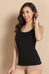 Zivame Knit Cotton Padded Camisole - Black Beauty — thumbnail 2